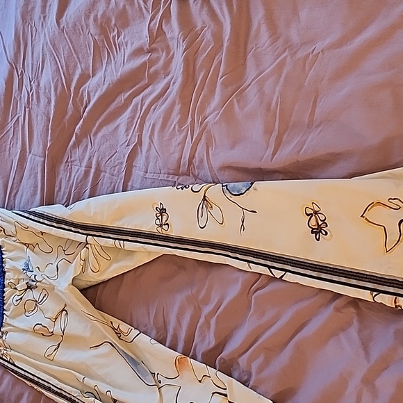 Forte_Forte designer pants, woman's face, flowers, 100% Cotton, Italian Sm/Md - Picture 6 of 13